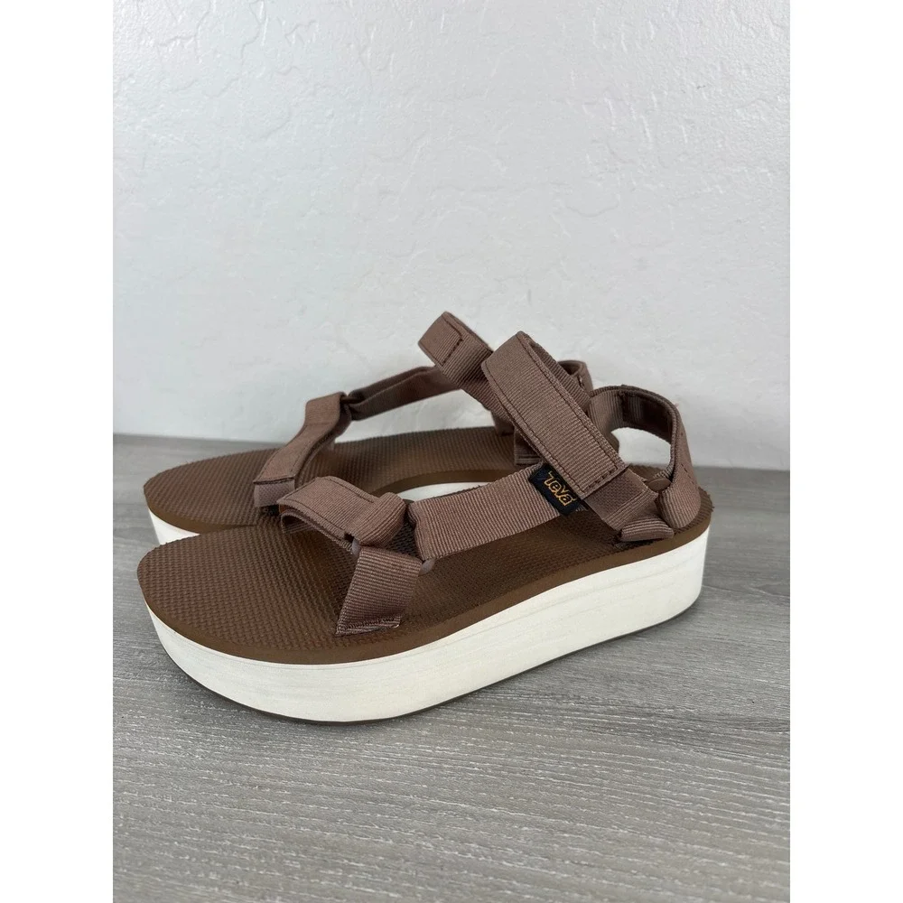 Teva Flatform Universal Brown / Birch Platform Sandals Women 7